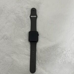 Apple watch with Black Silicone Band